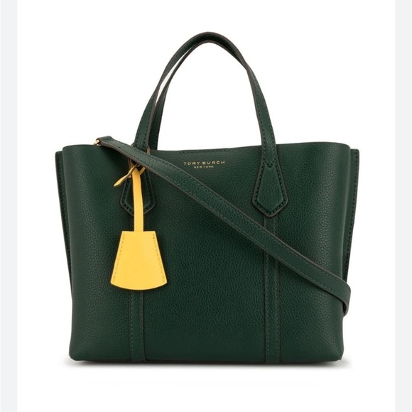 TORY BURCH Perry Small Leather Satchel Crossbody Shoulder Bag  Green - Picture 3 of 12
